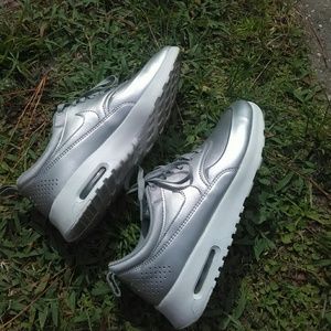 Silver Nike Shoes